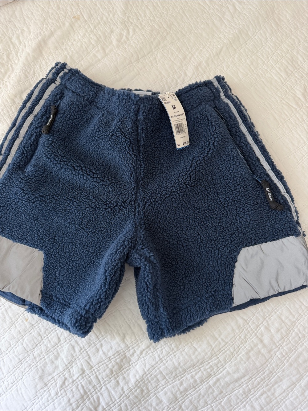 Blue Fleece Men Shorts - Cozy Sherpa Bottoms